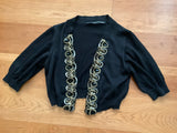 Maurizio Pecoraro Embellished black Knit bolero cardigan Size I 44 UK 12 L Large ladies