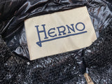 HERNO Sequin Short-Sleeve Down Feather Puffer Jacket Size I 42 ladies