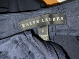 Ralph Lauren Black Label Navy Wool Office Pants Trousers Sz US 8 UK 12 L large ladies