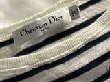 Christian Dior Striped Linen Blend Sailor Sweater – White/Navy ladies