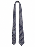 Hermès Paris Navy Blue Carousel Horse Jacquard 100% Silk Tie men