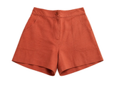 Eres Linen Brown Summer Shorts size F 42 US 10 UK 14 ladies