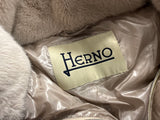 Herno faux fur dawn feathers jacket puffer size I 42 UK 10 US 6 ladies