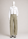 Missoni White Denim Cropped Jeans Jacket Size I 42 UK 10 US 6 ladies