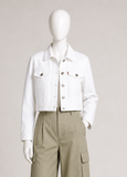 Missoni White Denim Cropped Jeans Jacket Size I 42 UK 10 US 6 ladies