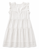 White Eyelet Babydoll Beach Dress Ladies
