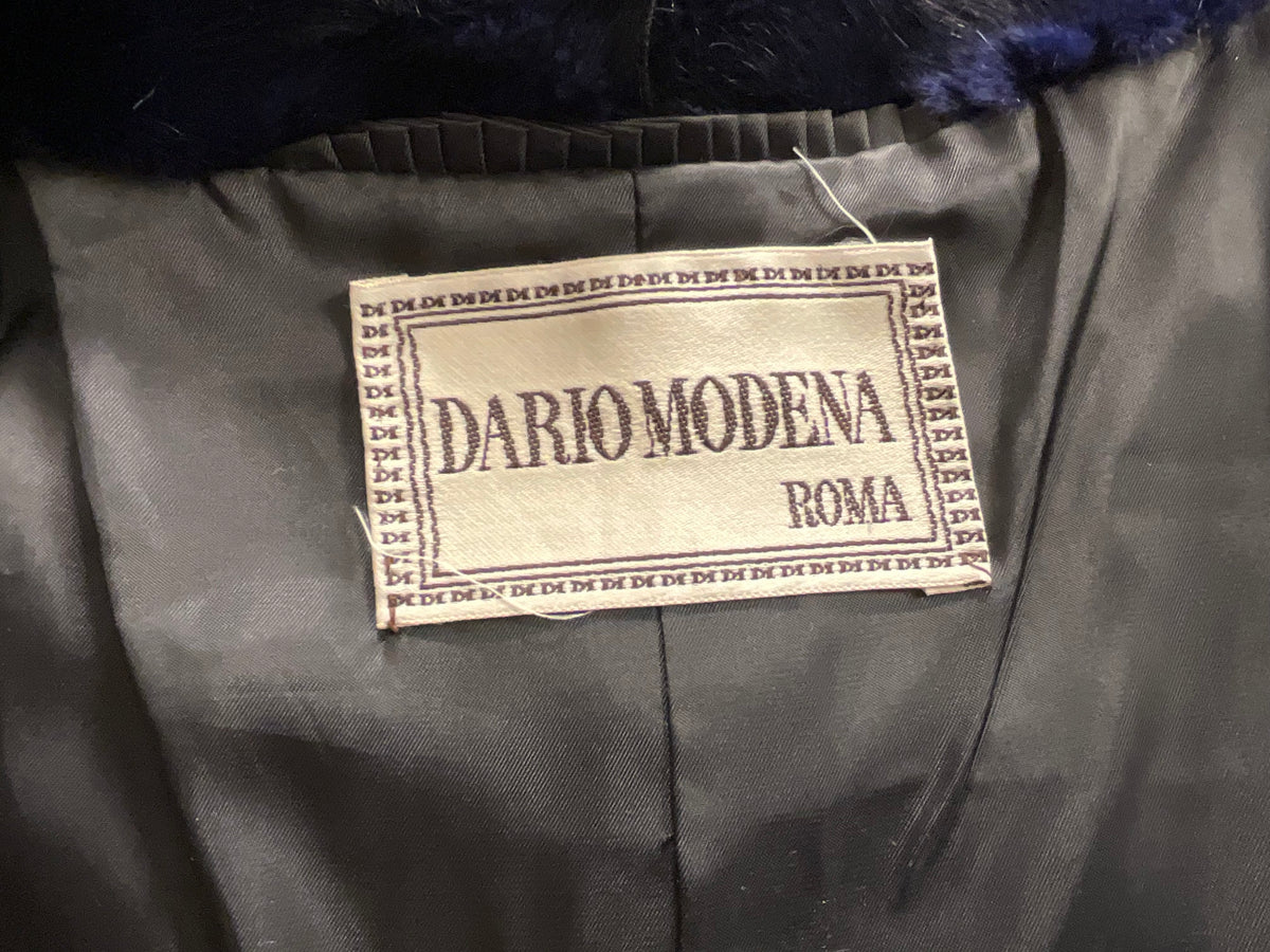 Dario Modena Roma Real Mink Fur Coat Jacket Size I 44 UK 12 US 8 ladies