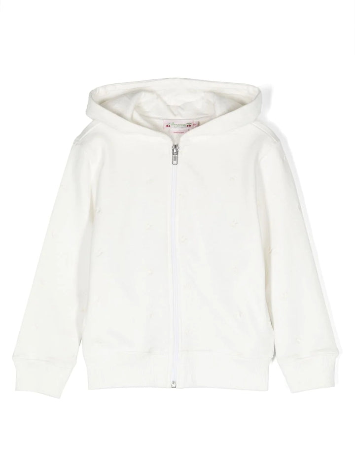 BONPOINT GIRLS’ cherry-embroidered cotton hoodie 8 YEARS CHILDREN