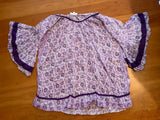 Poupette St. Barth Women's Floral Purple Dress Blouse Size 0 S ladies