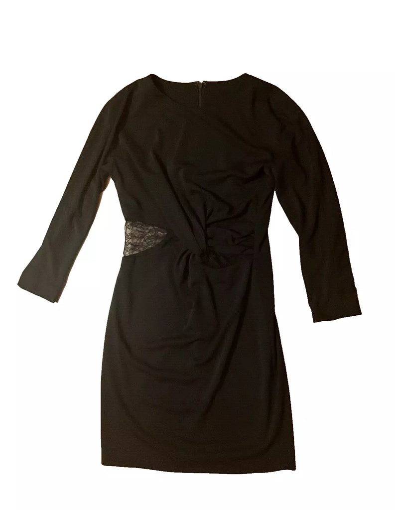 Misha Nonoo Black Jersey Lace Insert Mini Dress Size UK 8 US 4 S small ladies Misha Nonoo Black Jersey Lace Insert Mini Dress Size UK 8 US 4 S small ladies