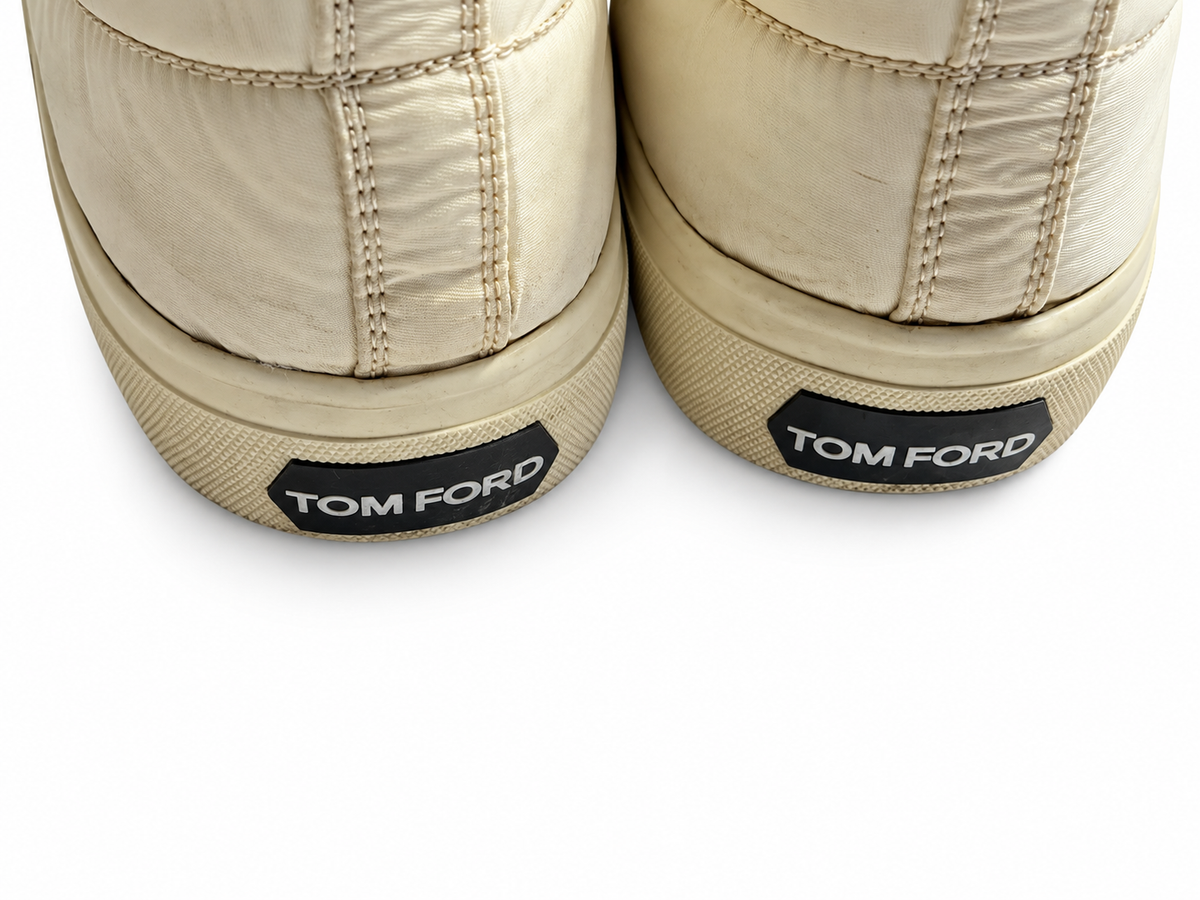 Tom Ford Men’s Cream Canvas Sneakers – Size 9 / EU 43 men