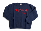 Bonpoint navy blue LOVE sweatshirt size 14 years children
