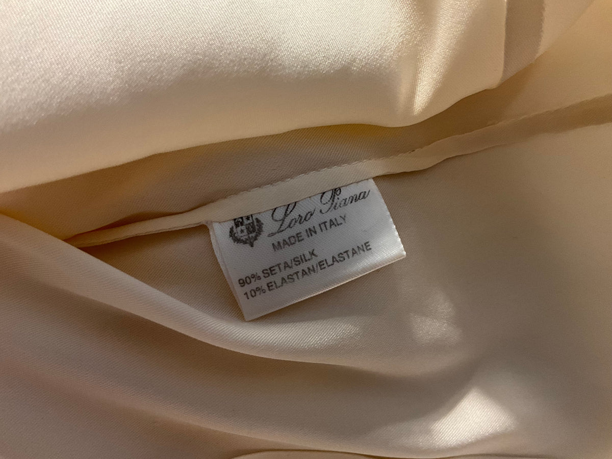 Loro Piana Women’s Ivory Silk Blouse Shirt – Size IT 38 / XS ladies