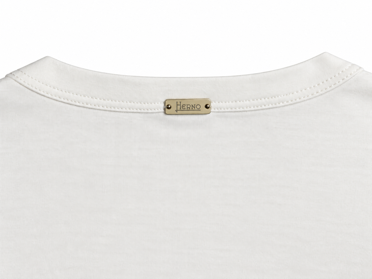 Herno White Cotton Peplum T-Shirt ladies