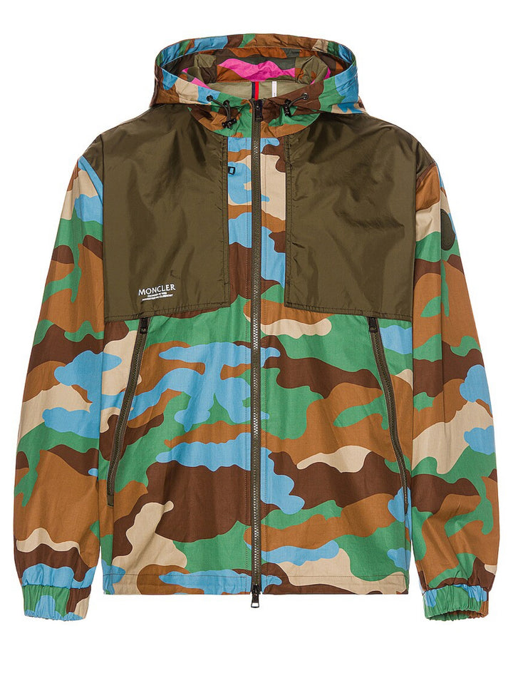 Moncler Unisex Camouflage Hooded Jacket Kounde Size 2 men