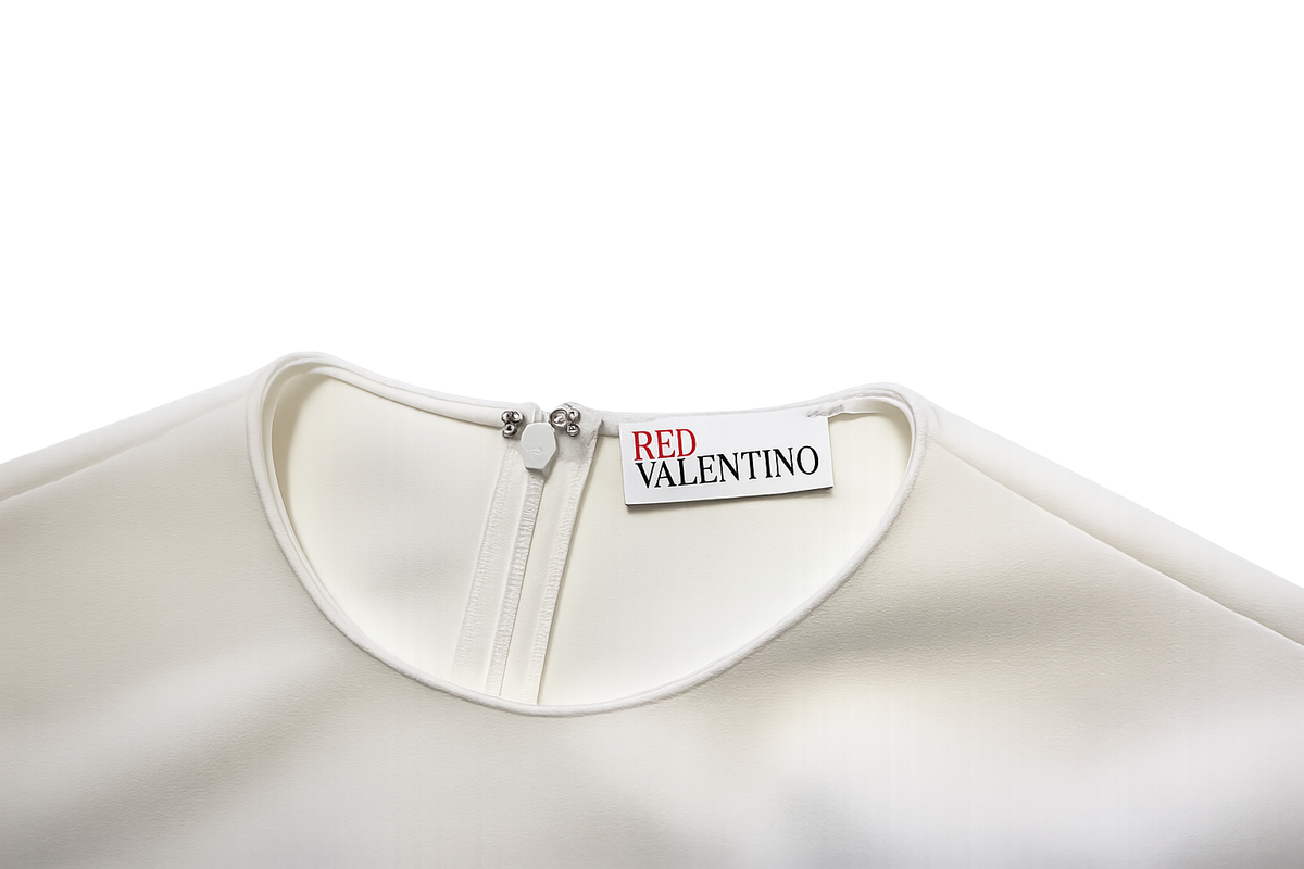 Red Valentino Ruffle Mini Dress – White ladies
