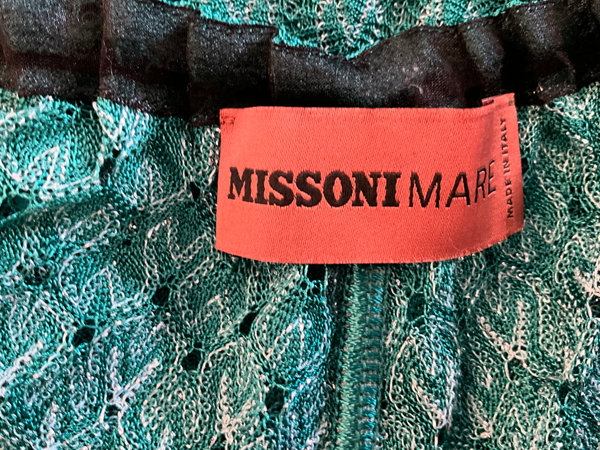 Missoni Mare knit halter neck green jumpsuit size I 42 UK 10 US 6 ladies