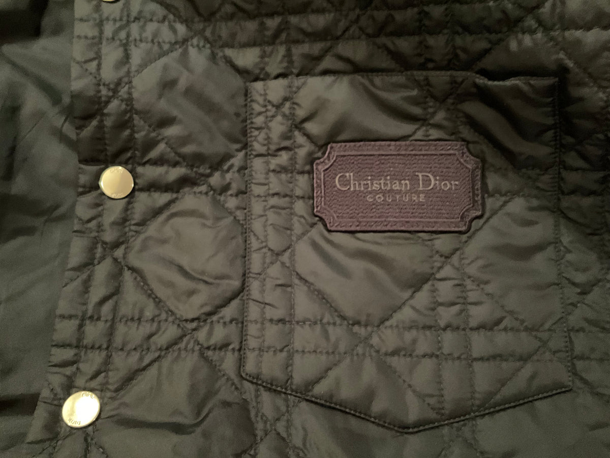 Dior Navy Blue Cannage Quilt Nylon Blend Oversized Light Jacket Size 50 men