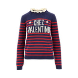 Chez Valentino striped cotton sweater jumper ladies