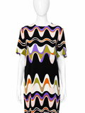 Emilio Pucci Silk Waves Printed Mini Dress – Size M ladies
