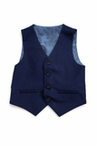 Romano navy blue paisley fabric vest waistcoat size 3 & 4 years old children