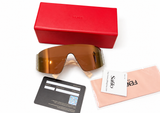 Fendi Pink Acetate FF 0382/S Mirror Shield Sunglasses ladies