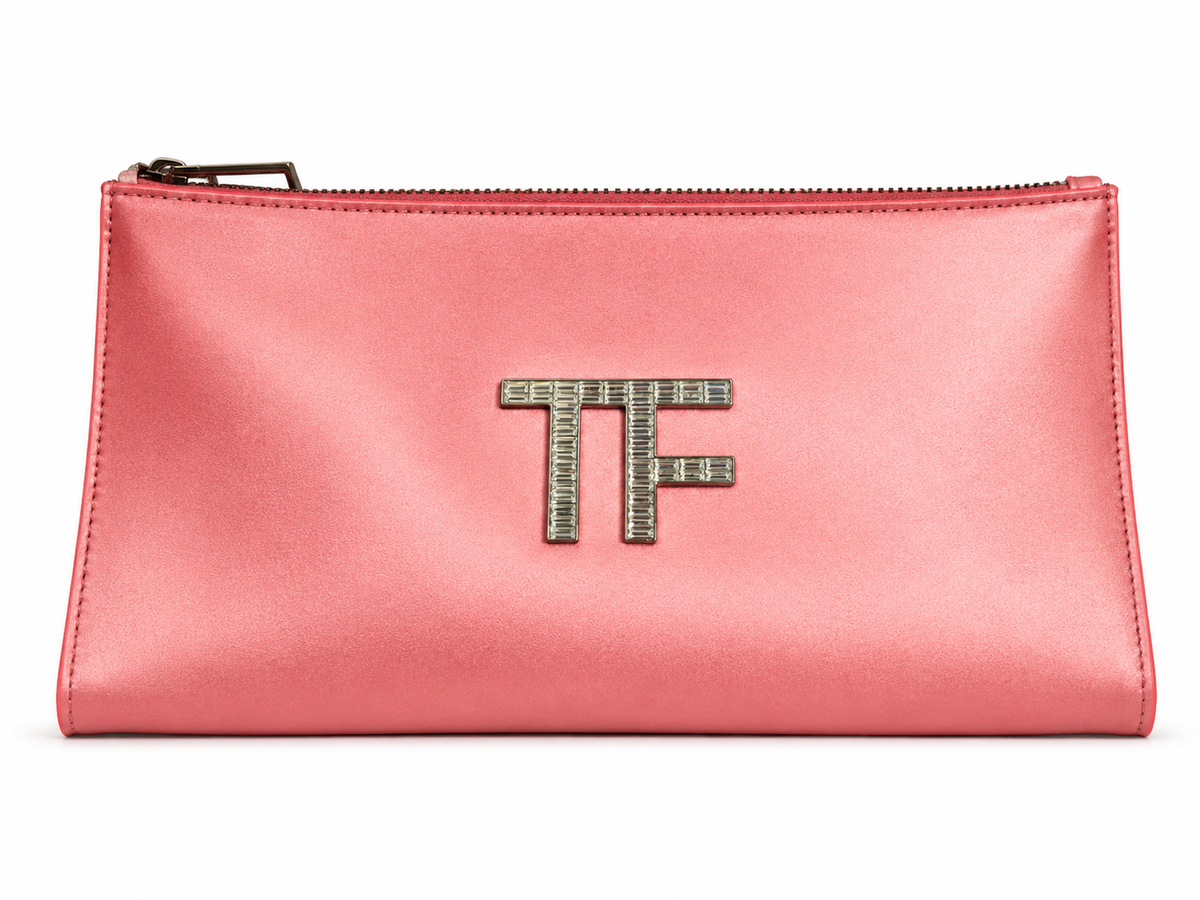 Tom Ford Silk Crystal TF Clutch in Pink Ladies