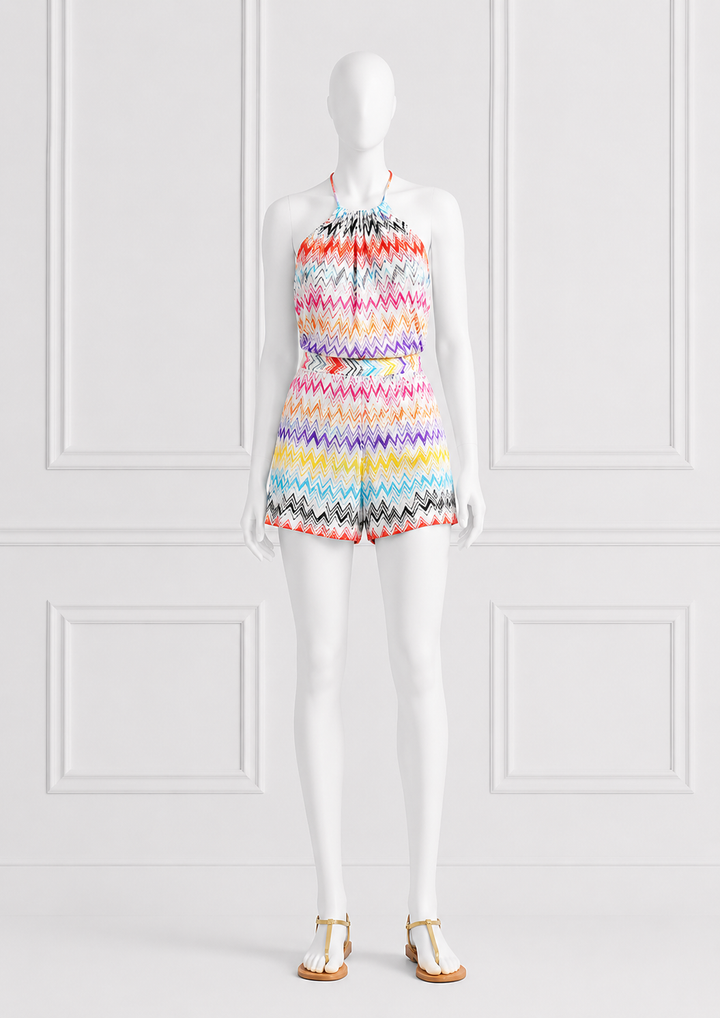 Missoni Chevron Zig Zag Knit Playsuit