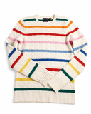 Polo Ralph Lauren Multicolour Striped Cable-Knit Cashmere Sweater size M ladies
