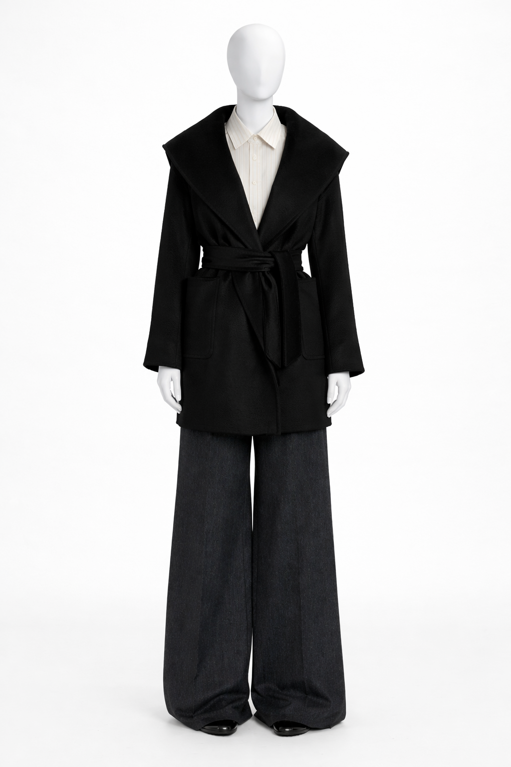 MAX MARA - RIALTO COAT BLACK SIZE S SMALL LADIES