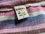 Xirena Striped Linen Blend Flutter Sleeve Blouse – Size S ladies