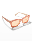 Zimmermann Prima Acetate & Metal Cat-Eye Sunglasses - Blush Pearl ladies