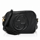 Gucci Pebbled Calfskin Small Soho Disco Bag – Black Handbag ladies