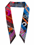 Hermès Brides et Gris Gris Silk Twilly Scarf ladies