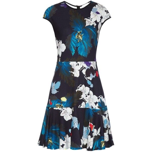 £1,228.61 Erdem Darlina Ohana Orchid-print jersey dress SIZE UK 10 US 6 IT 42 ladies