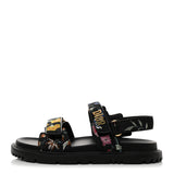 Christian Dior Technical Fabric Petites Fleurs Print Dioract Sandals Size 37.5 Ladies