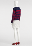 Chez Valentino striped cotton sweater jumper ladies