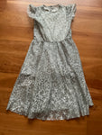 Stella McCartney KIDS Girl's Silver Stars Tulle Dress In Grey Size 8 years old children