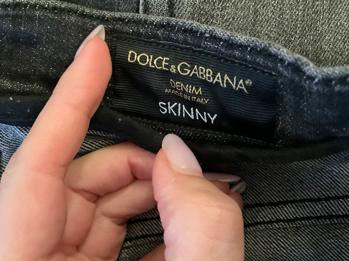 Dolce & Gabbana logo skinny jeans denim size I 48 men
