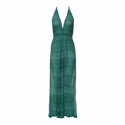 Missoni Mare knit halter neck green jumpsuit size I 42 UK 10 US 6 ladies