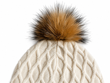 Tartine et Chocolat Cable Knit Fur Pom-Pom Hat – Size 3 years old children
