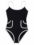 ERES Contrast-Trim One-Piece Swimsuit – Black & White ladies