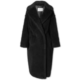 Max Mara Women's Teddy Oversized Coat in Black Size XS ladies