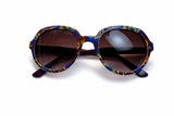 ETRO ET646S Womens Plastic Sunglass 607 Red Blue Paisley ladies