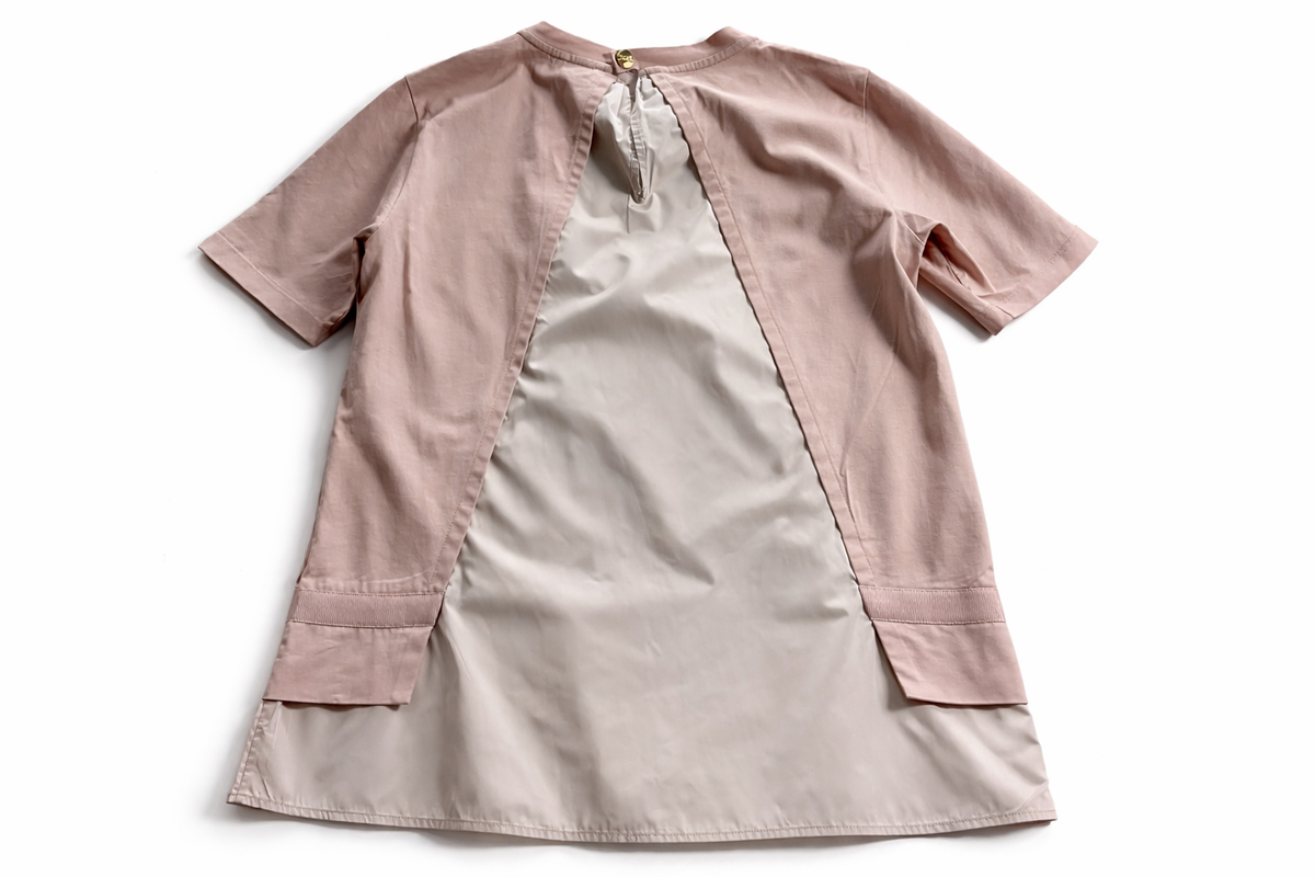 Herno Flounced T-shirt in pink/beige ladies