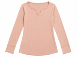 Zadig & Voltaire Live Love Rock Blush Pink Long Sleeve Top ladies