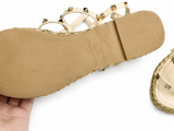 Valentino Garavani Rockstud Caged Wedge Espadrille Sandals Size 39 ladies