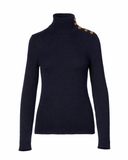 Ralph Lauren Collection Cashmere Button-Shoulder Turtleneck Jumper ladies