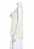 Sportmax Silk Tie-Neck Sleeveless Blouse – ladies