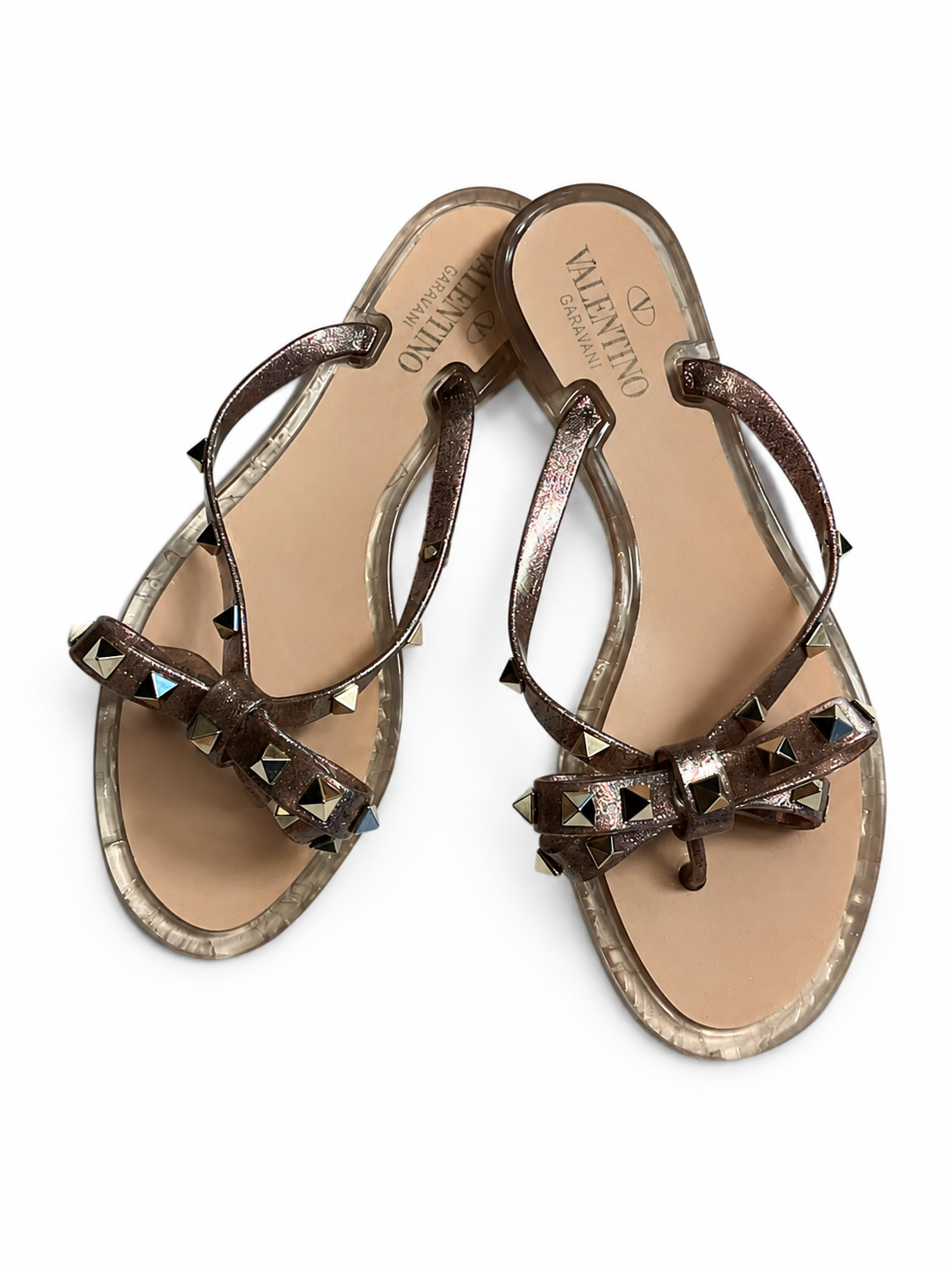 Valentino Garavani Rockstud Rubber Sandals – Size 38 ladies